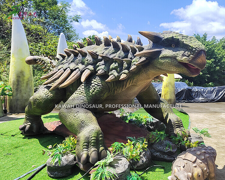 电动恐龙甲龙模型可追踪位置移动熊猫体育工艺恐龙厂家批发